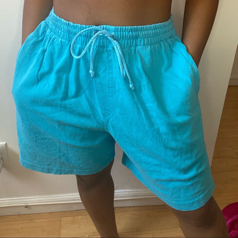 Vintage blue cotton shorts